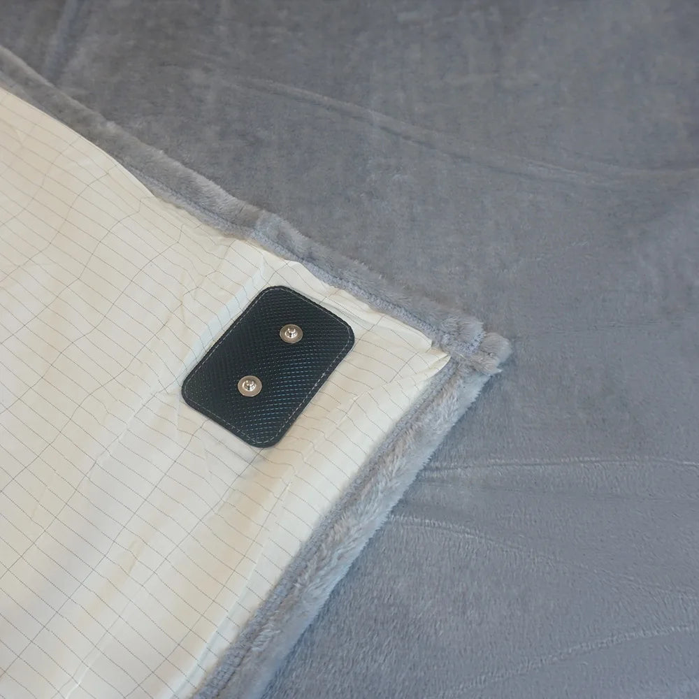 Embroidered Pattern Knitted EMF Grounding Flannel Blanket Anti-Radiation Earthing Bedding for Pregnant Women Babies Warm