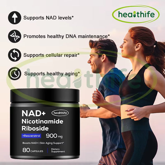 OEM Private Label Nicotinamide Adenine Dinucleotide NAD+ Resveratrol Supplement 900Mg 80 Capsules