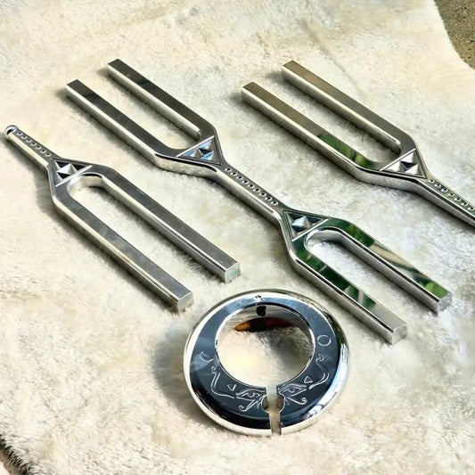 DNA Key Giant Tuning Fork D 288Hz & a 432Hz Big Fork 2 Sides Tuning