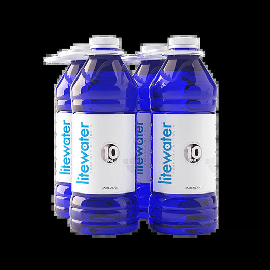 Litewater™ 10 Ppm Deuterium Depleted Water - 2 L / 67.6 Fl. Oz., PET Plastic Bottles (Case of 4)