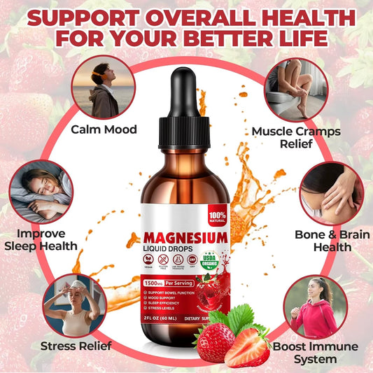 Wholesales Private Label Magnesium Glycinate Liquid Drops- 1500Mg Maximized Absorption Magnesium Complex