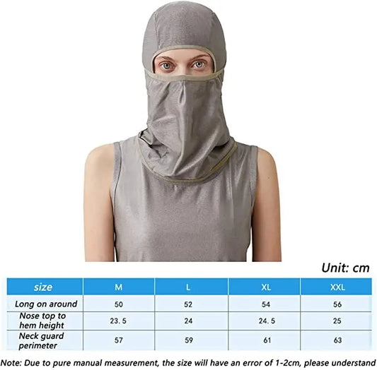 Ultimate EMF Protection Two in One Hood Mask Faraday Balaclava 5G Anti-Radiation Rf&Wifi Shielding Brain Face Shield Tech-Wear